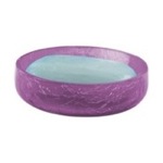 Gedy GI11-70 Round Purple Crackled Glass Soap Dish