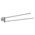 Gedy 2323-13 Swivel Towel Bar, Chrome, Two Rails