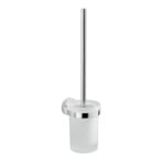 Gedy 2333-03-13 Frosted Glass Wall Mount Toilet Brush Holder