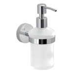 Soap Dispenser, Gedy 2381-13, Frosted Glass Soap Dispenser With Wall Mount
