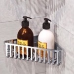 Gedy 2478-13 Chrome Corner Shower Basket