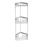 Gedy 2484 Wire Corner Triple Shower Basket