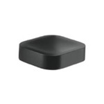 Soap Dish, Gedy 3212-14, Wall Mounted Matte Black Square Soap Dish