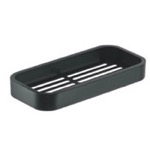 Gedy 3218-14 Rectangular Matte Black Wall Mounted Soap Dish