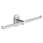 Toilet Paper Holder, Gedy 5329-13, Wall Mounted Chrome Double Toilet Paper Holder