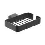 Gedy 5412-M4 Wall Mounted Square Matte Black Wire Soap Holder