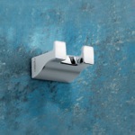 Gedy 5726-13 Square Polished Chrome Double Hook