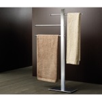 Gedy 7631-13 Square Chromed Brass Towel Stand