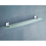 Gedy 7819-60-13 Round Chrome Bathroom Shelf With Frosted Glass