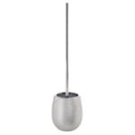 Toilet Brush, Gedy AD33-73, Silver Finish Toilet Brush Made From Pottery