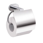 Toilet Paper Holder, Gedy BE25-13, Chrome Wall Mounted Toilet Paper Holder with Cover