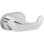 Gedy BE26-13 Double Bathroom Hook, Round, Chrome, Wall Mounted