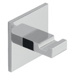 Bathroom Hook, Gedy D127, Adhesive Mounted Square Polished Chrome Aluminum Hook