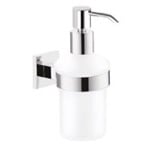 Gedy 2881-13 Wall Mounted Frosted Glass Soap Dispenser