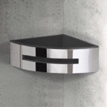 Gedy 7780-43 Polished Chrome Corner Shower Basket With Black Insert