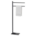 Gedy TR31-14 Floor Standing Matte Black Double Towel Rack