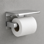 Modern Chrome Toilet Paper Holder With Shelf