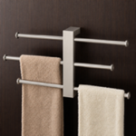 Polished Chrome Wall Mounted Towel Rack With 3 16 Inch Sliding Rails
