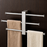 Polished Chrome Wall Mounted Towel Rack With 3 16 Inch Sliding Rails