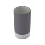 Toothbrush Holder, Gedy MZ98-08, Round Pottery Toothbrush Tumbler Available in Grey Finish