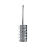 Gedy OR33-38 Free Standing Toilet Brush Made of Thermoplastic Resin in Silver Finish
