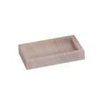 Gedy PA11-02 White Wood Soap Dish in White