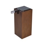 Gedy PA80-31 Tall Square Brown Soap Dispenser in Wood