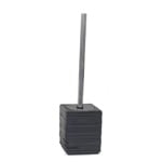 Gedy QU33-14 Square Black Toilet Brush Holder with Chrome Handle