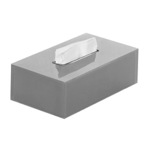 Tissue Box Cover, Gedy RA08, Thermoplastic Resin Rectangular Tissue Box Cover in Multiple Finishes