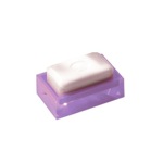 Gedy RA11-79 Square Soap Dish Made of Thermoplastic Resin in Lilac Finish