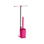Bathroom Butler, Gedy RA32-76, Pink Thermoplastic Resin Bathroom Butler Made in Steel