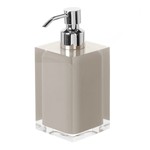 Gedy RA81-66 Soap Dispenser, Square, Light Turtledove, Countertop