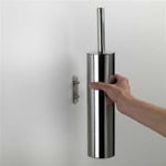 Gedy ED34-03-13 Toilet Brush Holder, Wall Mounted, Round, Polished Chrome