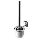 Geesa 2411-02 Toilet Brush, Round, Wall Mounted, Chrome