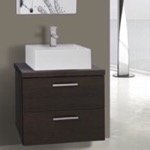 56 inch Bathroom Vanity, Double Sink, Wall Mounted, Modern, Matte Black, Nameeks DERIN189