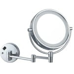 Makeup Mirror, Nameeks AR7705-CR-5x, Double Face Round LED 5x Magnifying Mirror, Hardwired