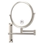 Nameeks AR7708-SNI-3x Satin Nickel Round Wall Mounted Double Face 3x Shaving Mirror