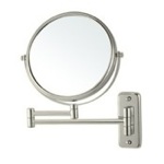 Makeup Mirror, Nameeks AR7719-SNI-3x, Satin Nickel Wall Mounted Double Sided 3x Shaving Mirror