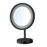 Nameeks AR7729-BLK-10x Black Makeup Mirror, Countertop, Lighted, LED, 10x Magnification