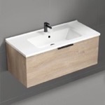 Nameeks BODRUM15 Modern Bathroom Vanity, Floating, 39