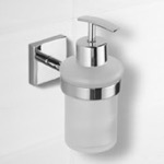 Soap Dispenser, Nameeks NCB70, Polished Chrome Wall Mounted Soap Dispenser