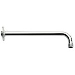 Shower Arm, Remer 343-20US, Plated Brass Tube Shower Arm With Wall Flange