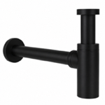 Durable Round Brass Sink P-Trap in Matte Black