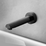 Remer 91M-NO Round Matte Black Tub Spout