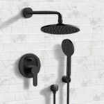 Remer SFH50 Matte Black Rain Shower System with Handheld, Rain Shower Head, Shower Faucet Set