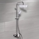 Exposed Pipe Shower, Remer SC538, Chrome Exposed Pipe Shower System with 8