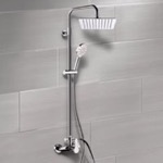 Exposed Pipe Shower, Remer SC544, Chrome Exposed Pipe Shower System with 10