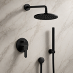 Remer SFH30 Matte Black Rain Shower System with Handheld, Rain Shower Head, Shower Faucet Set