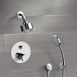 Remer SFH07 Chrome Thermostatic Shower System with Multi Function Shower Head and Hand Shower