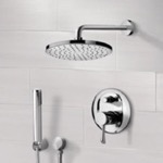 Remer SFH6151 Chrome Shower System with 8 Inch Rain Shower Head and Hand Shower